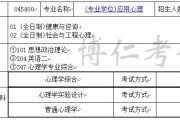 复旦心理学学硕